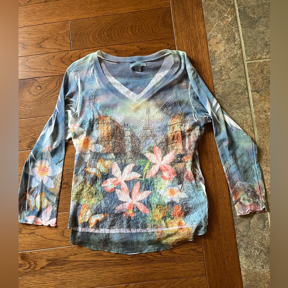 Dress barn summer blouse like new size M